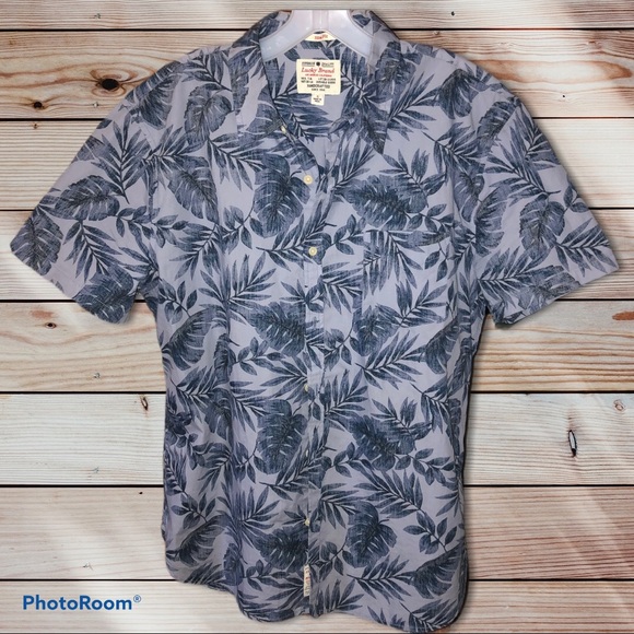 Lucky Brand Other - Lucky Brand Blue Hawaiian Short Sleeve Shirt 🌴
